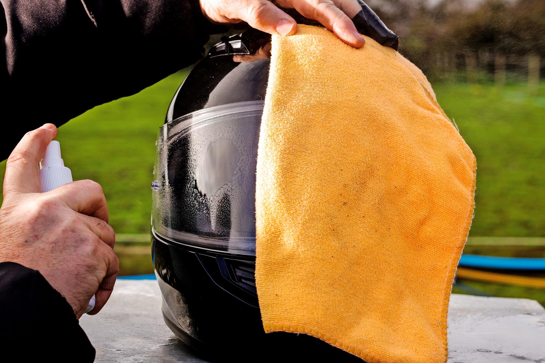 Helmet visor treatment to half for test