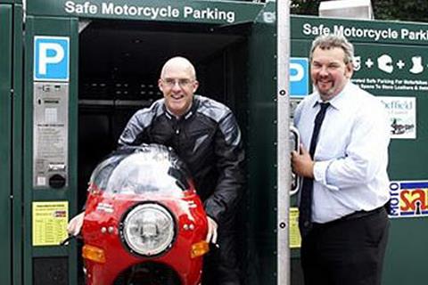 Bike lockers in car parks