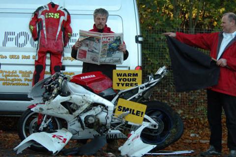 Left with a crashed bike and a copy of MCN