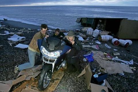 BMWs float ashore