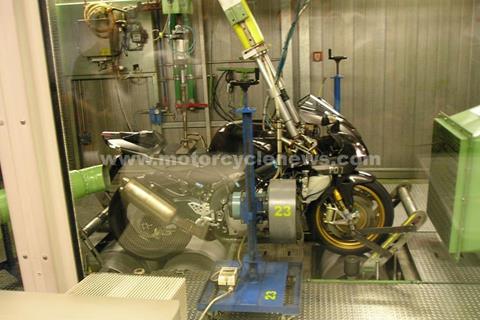 Exclusive: Aprilia V4 prototype on the dyno