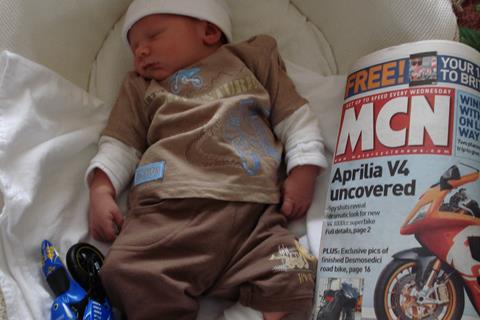 Youngest bike fan in England?