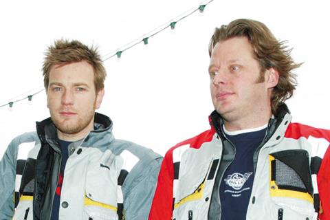 Ewan McGregor and Charley Boorman on Long Way Down road to Uganda