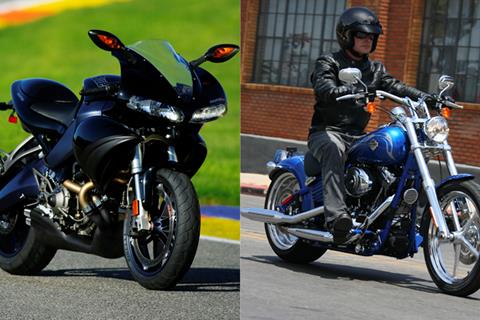 The Buell 1125R, 2008 Buells, 2008 Harley-Davidson, and the Triumph Street Triple first test