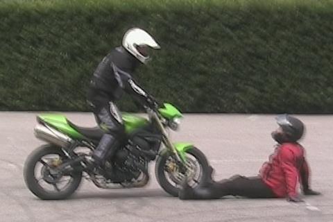 Video: Carmichael stunts on the Triumph Street Triple