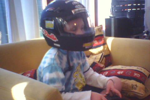 Racer in training