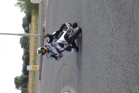 Knee down on a ped