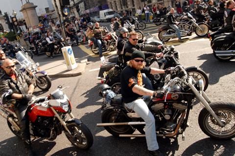 Hells Angels out in force for funeral