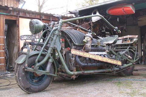 V12 Diesel powered motorcycle