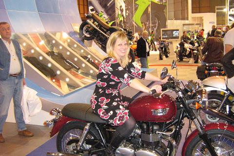 My wife at the NEC