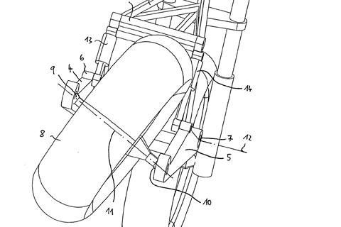 Picture gallery: BMW's uncrashable motorcycle patent drawings