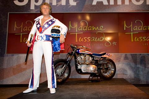 Evel Knievel waxwork unveiled in Las Vegas