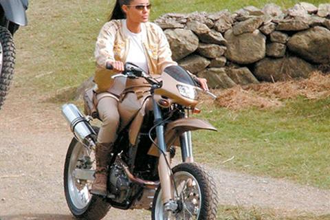 Angelina Jolie: the perfect pillion