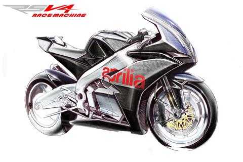 Aprilia reveals official RSV4 drawing