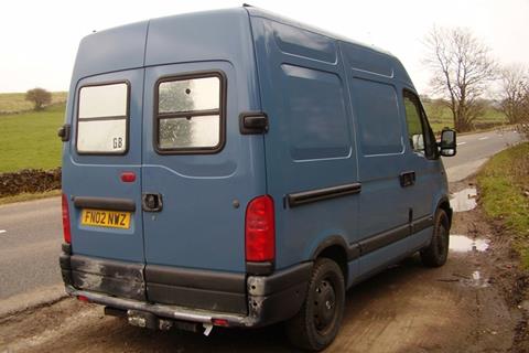 Sneaky blue speed camera van still registered as white