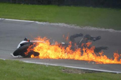 MCN’s Yamaha R6 meets a fiery end