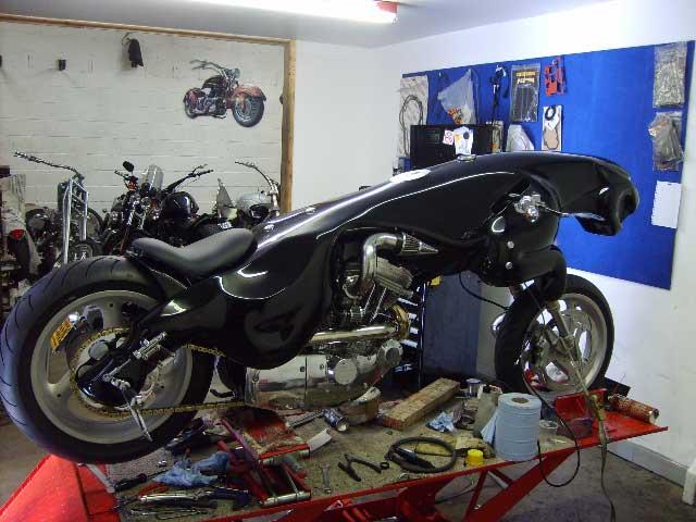 Custom Jaguar motorcycle built by fan