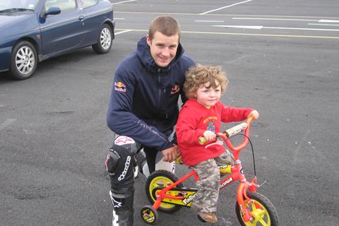 My lad Ethan with Jonny Rea