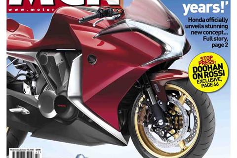 New MCN October 15: Honda vows to build V4 concept in three years