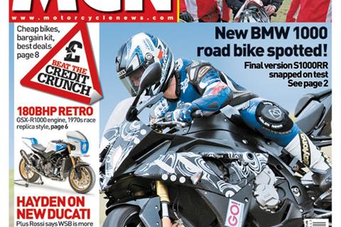 New MCN October 29: BMW S1000RR spotted in road trim