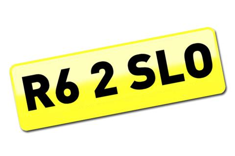 R6 2 SLO numberplate