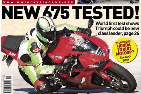 New MCN December 10: New Triumph 675 tested