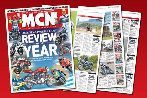 Free glossy calendar and Review of the Year in this week's MCN