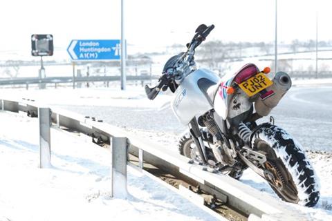 Did you ride your motorcycle to work through the snow?