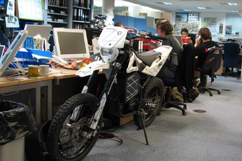 Electric bike arrives at the MCN office