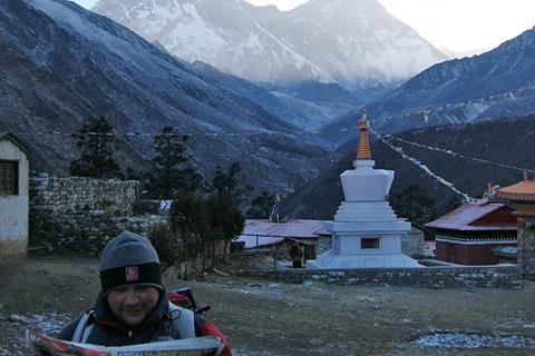 Reading MCN with a nice view of everest!