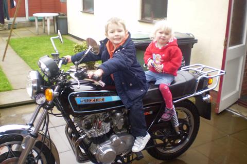 The kids on the Suzuki GS550