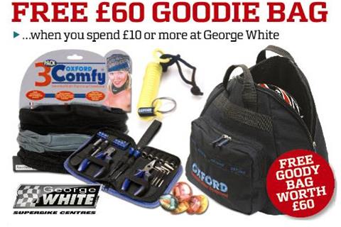 Free £60 goodie bag with MCN & George White