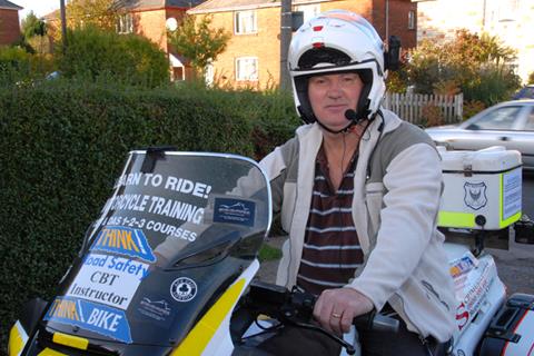 Vigilante biker crashes 