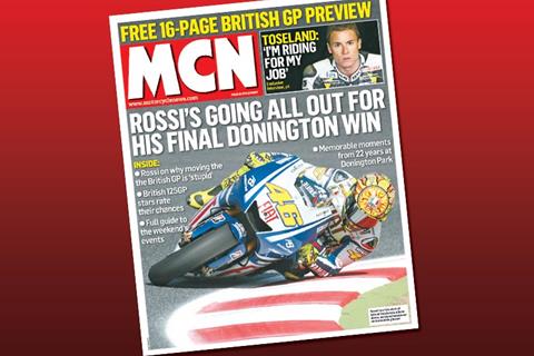 Free 16-page Donington GP guide in this week's MCN