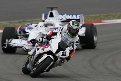 BMW Formula One and WSB racers swop machinery