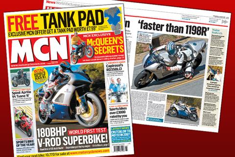 New MCN August 5: 180bhp V-Rod superbike!