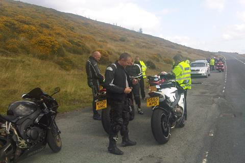 Pulled over for a loud exhaust in North Wales