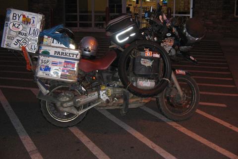 A bike with some serious luggage!