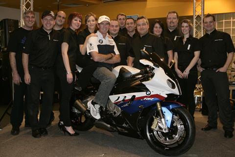 Troy Corser marks BMW S1000RR dealer launch day