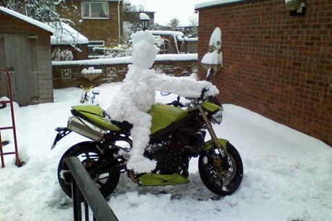 My snowman and Triumph