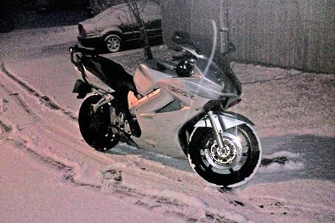 My ride home in the snow