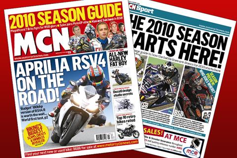 New MCN January 5: Aprilia RSV4R on the road