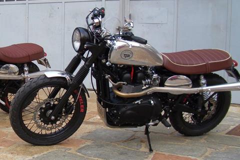 Italian built Triumph Scrambler special in production