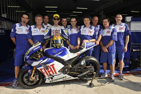 Valentino Rossi's 2010 Yamaha MotoGP bike unveiled