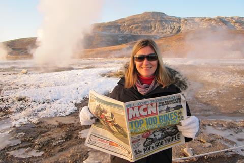 Enjoying the scenery in Iceland