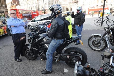 Lone protestor blocks parking demo