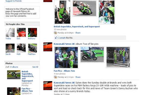 Kawasaki UK returns to Facebook