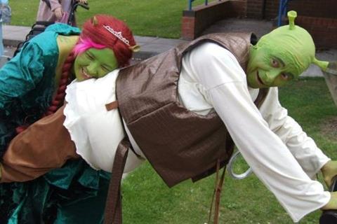 Shrek and Princess Fiona Biker Wedding