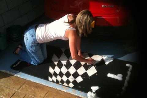 The wife on pole position