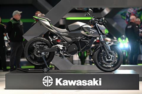 Kawasaki step up EV plans: New prototype displayed at Intermot show in Germany